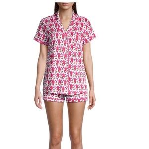 Roller Rabbit Monkey Print Polo Pajama Set